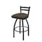 Holland Bar Stool Co 30" Low Back Swivel Bar Stool, Pewter Finish, Canter Earth Seat 41130PW006 - alternate 1
